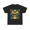Unisex Adult T Shirt Art Deco Radiant Rising Phoenix Vintage Style Skyscraper