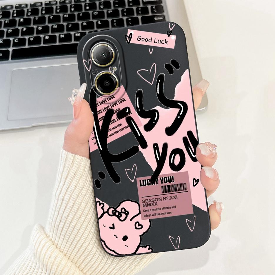 For Realme C67 4G Case RMX3890 Cute Panda Cartoon Cover Anti-Drop Phone Case For Realme C67 RealmeC67 4G Back Covers Soft Fundas