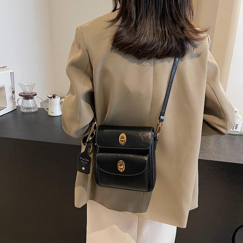 Premium Texture Trend Multi-Pocket Design Small Square Bag Simple Shoulder Women'S Bag Fashionable Messenger Bag