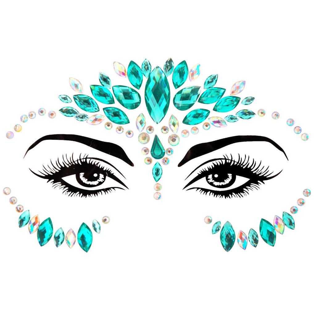 Crystal Tattoo Sticker Glitter Eyeliner Eyebrow Makeup Face Eyes Diamond Temporary Tattoo Rock Rhinestone 3D Eyeliner Stickers