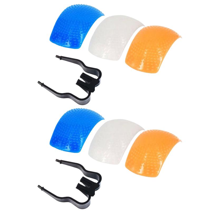 3-Color Flash Diffuser Set for DSLR Cameras, Half-Set Dual Diffuser Covers