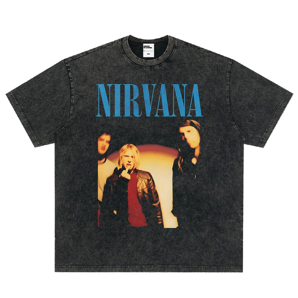 Nirvana Retro Twilight Heavy Washed T-Shirt S разноцветный