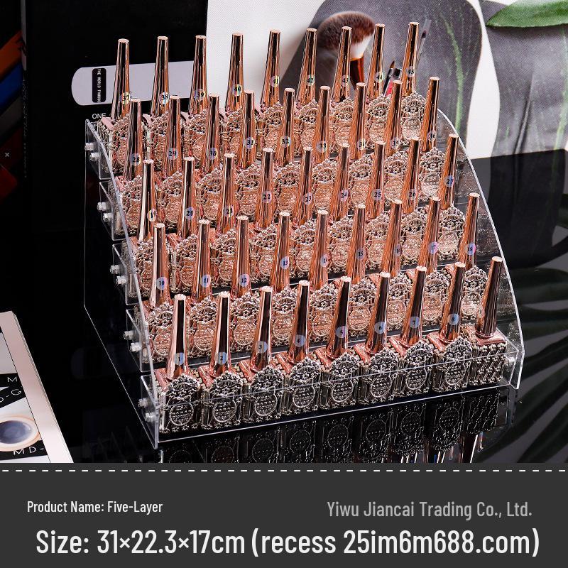 Acrylic Clear Multilayer Nail Polish & Cosmetic Display Rack