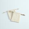 2‑Pack Cotton Linen Jewelry Storage Drawstring Pouch, Small Sundries Organizer Bag