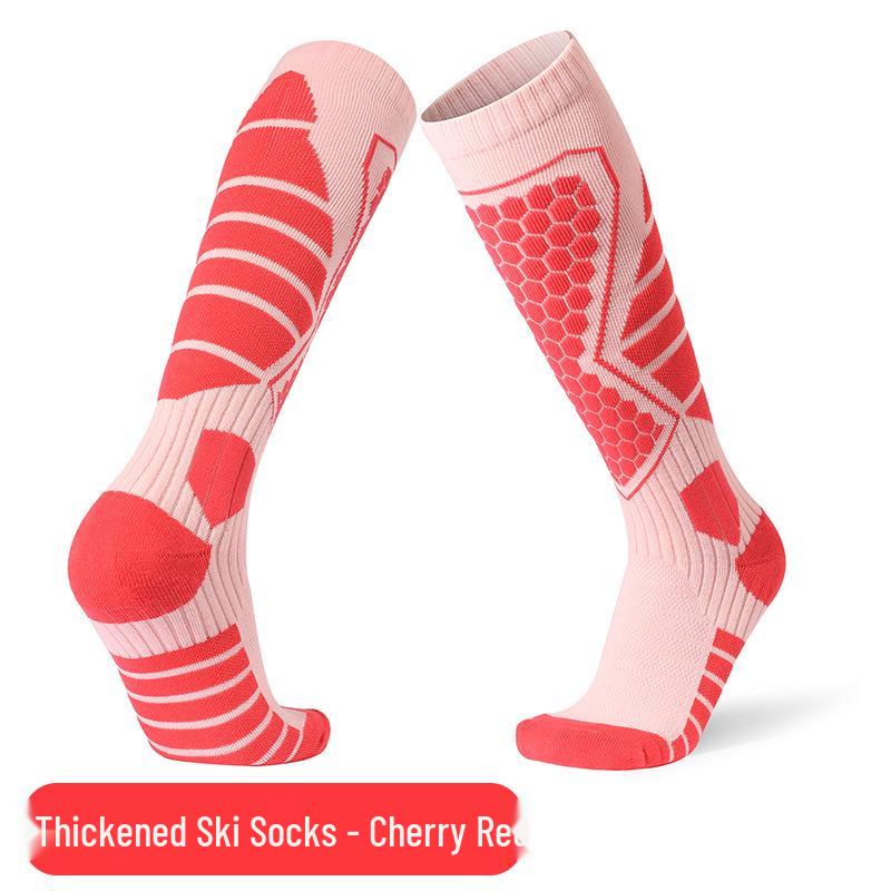 Unisex Thermal Ski Socks: Thick, Warm, Terry-Fabric, Long Fit for Cold-Weather Sports