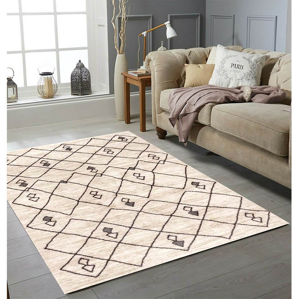

Mosimoso Home H026 Digital Printed Dot Sole Carpet 50x80 cm бежевый