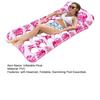 Adults Inflatable Pool Float Mat with Headrest Foldable Summer Beach Lake Float Raft Water Lounger Swimming Pool Sun Tanning Bed