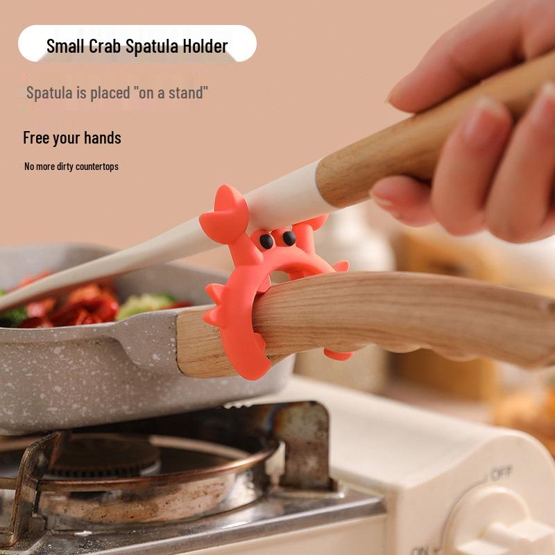 Silicone Kitchen Spatula Rest - Anti-Overflow Spoon Holder & Storage Rack for Stove