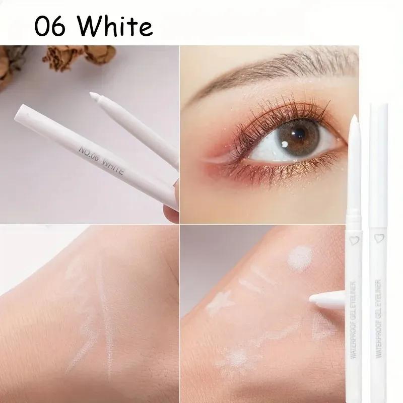 

5 цветов карандаш для глаз гладкий водостойкий гель-подводка для глаз долговечный синий черный коричневый мягкий легко наносимый карандаш для глаз новый 06 White