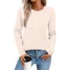 Women's Fashion Casual Loose Comfortable Fashion Pullover Round Neck Long Sleeve Slim Fit Knit Sweater Women's Sweater