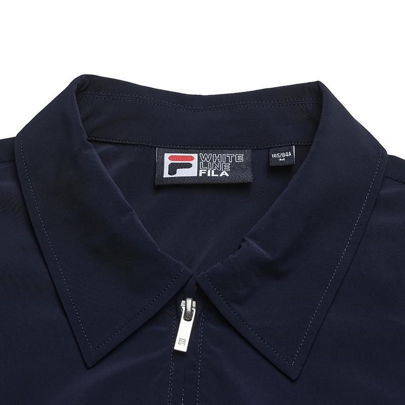 FILA Heritage Vintage Sports Versatile Short Sleeve Dress Women dresses Cigarette-Blue F11W628321FDB