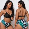 Nowe stroje kąpielowe damskie z nadrukiem, duże rozmiary, seksowne stroje kąpielowe 4XL