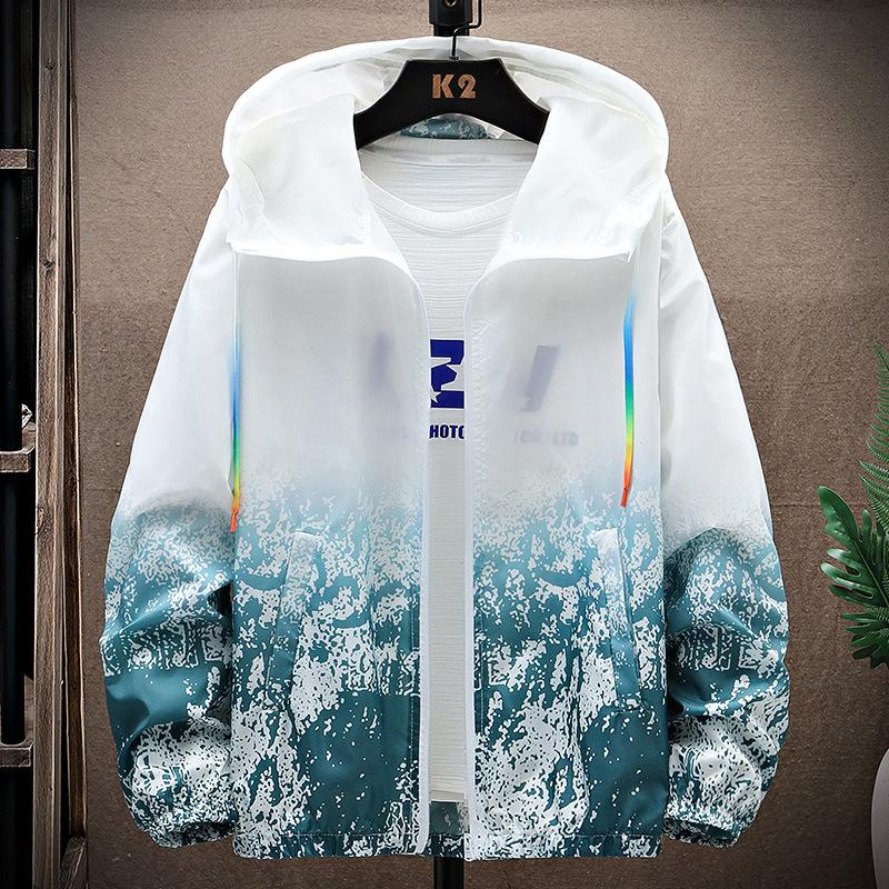 Sunscreen Clothing Men's Summer Casual Ice Silk Breathable Large Size Sunscreen Clothing Men's Coat Fishing Clothing Outdoor Skin Clothing