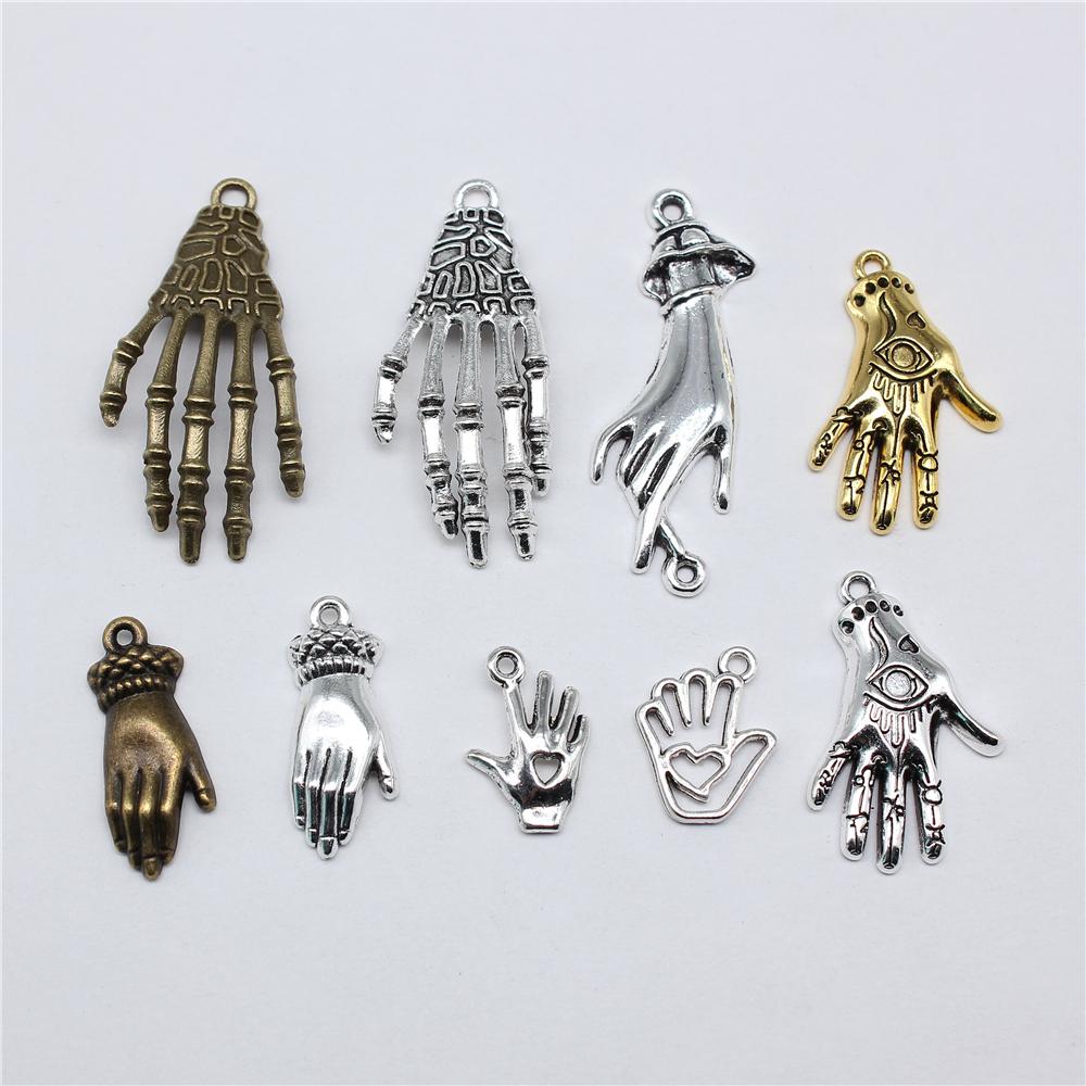 10pcs Palm Hand Charms DIY Handmade Jewelry Making Accessories DIY Handmade Craft