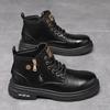 New Chelsea High Quality Male Casual Ankle Boots Genuine Leather Mens Shoes High-top Fashion Waterproof Motorcycle Boots Oxfords
