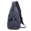Men's Multi-layer Crossbody Chest Bag with USB Data Cable for Outdoor Carry-ons