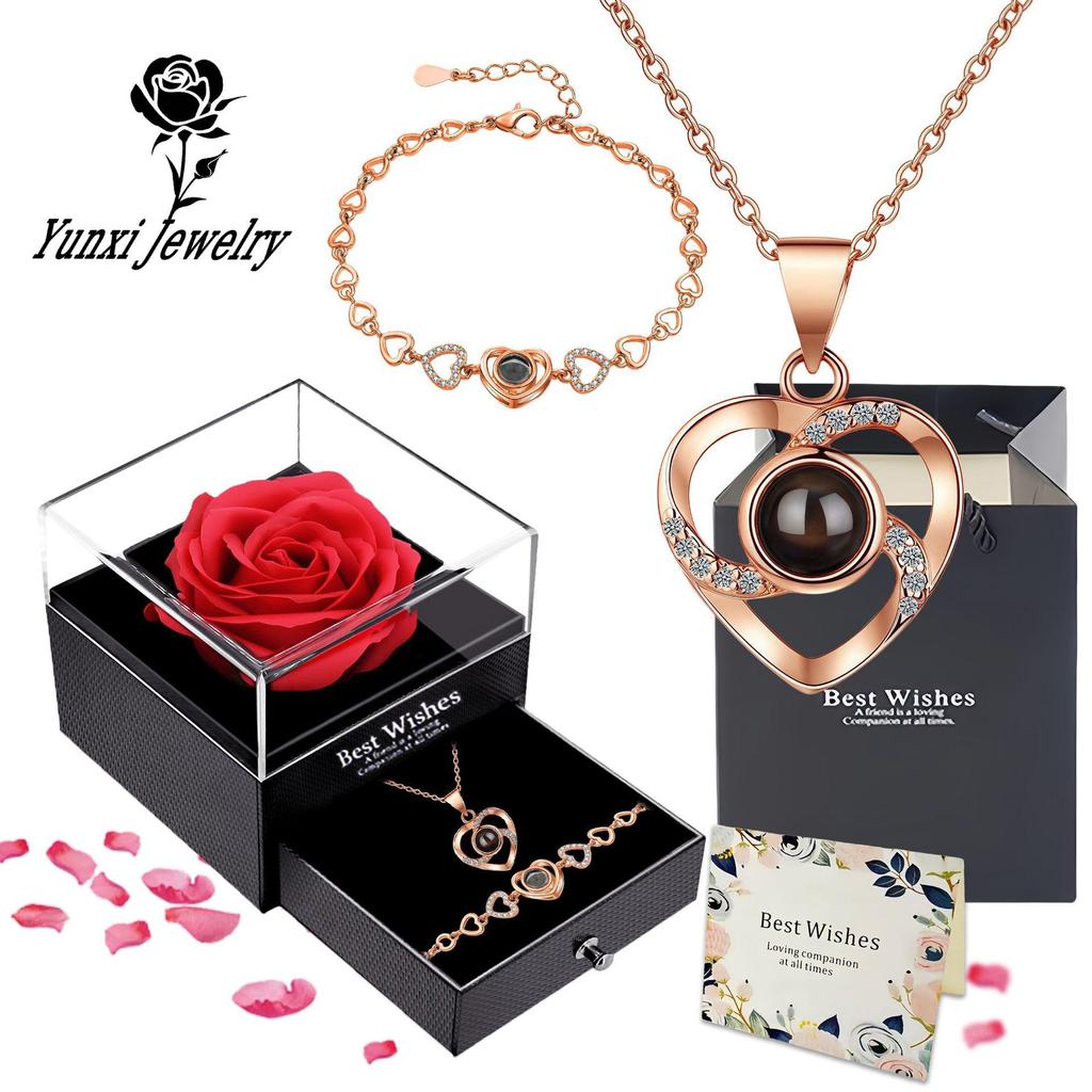 Heißverkaufendes Schmuckset: 100 Sprachen Projektionskette & Armband - Stilvolles & Vielseitiges Geschenk