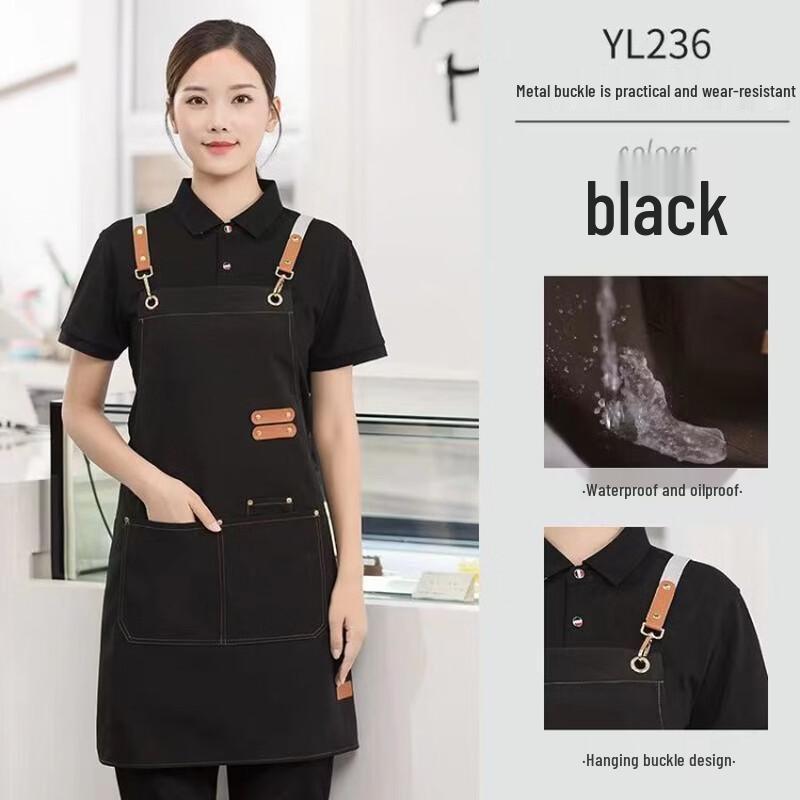 

Waterproof Oil-Proof Canvas Apron with Metal Buckle