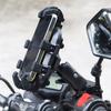 Quick Release Motorcycle Phone Holder with Anti Vibration Arms No Tools Installation Upgrades for Smartphones