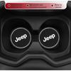 2Pcs Leather Coaster Anti-noise Water Cup Pad Cushion For Jeep Renegade Compass Grand Cherokee Wrangler Patriot Liberty Rubicon AJR1