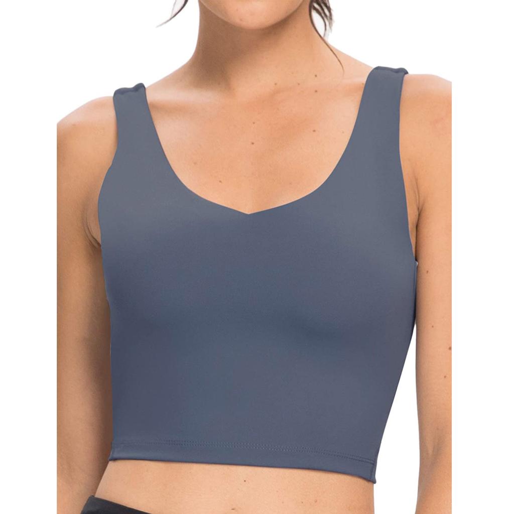 Fashion Women Sleeveless Vest Ladies Chest pad movement Short Tank Tops