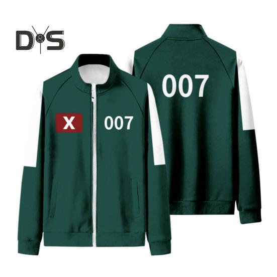 230 001 007 Tracksuit Cosplay Costume Korean Unisex Jacket Short Sleeve Top Jogging Pants 3 Piece Track Suit Set Masquerade Party Outfit