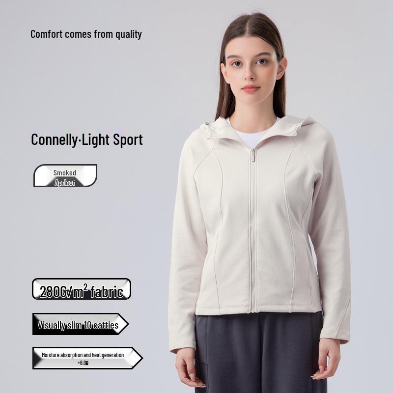 

Женская толстовка Conaili Slim Fit, легкая, на молнии - теплая кофта для осени/зимы L (suggested 110-130 lbs)