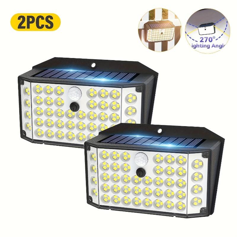 1/2/4PCS Motion Sensing Smart Light, 132 LEDs, 3 Modes Solar Security Light, IP65, Solar Fence Light for Outdoor, Yard