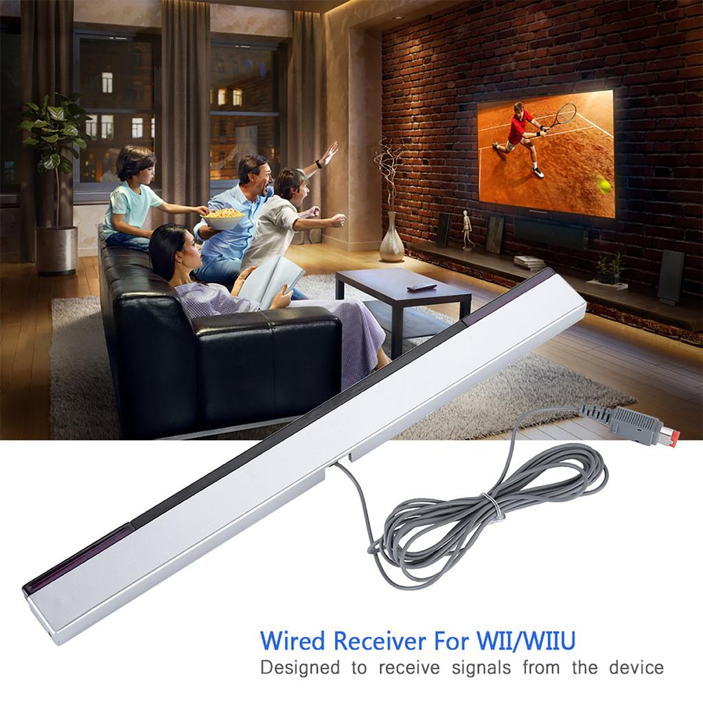 Infrared IR Signal Ray Sensor Bar Wired Receiver & Stand for Nintendo WII Console Sensor Bar