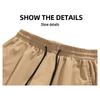 ROMON Men's Summer Ice Silk Casual 3/4 Cargo Shorts