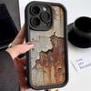 Retro Rusty Iron Phone Case For Samsung S24 S23 S22 Ultra Plus S21 A55 A54 A53 A52 A25 A15 A14 5G Soft Anti Drop Cover