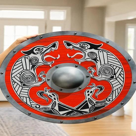 Ragnar Lothbrok Wooden Shield Viking Round Wall Art, Norse Cosplay Prop  Medieval Warrior Decor, Halloween or LARP Gift
