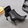 Fashion Women's Ankle Boots Work Plain Leather Fur Booties High Quality Hot New Rock Designer Luxury Large Size Warm Female Short Shoes