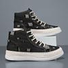Autumn 2025 Denim High-Top Canvas Sneakers for Men – Trendy Versatile Skate Shoes for Teens