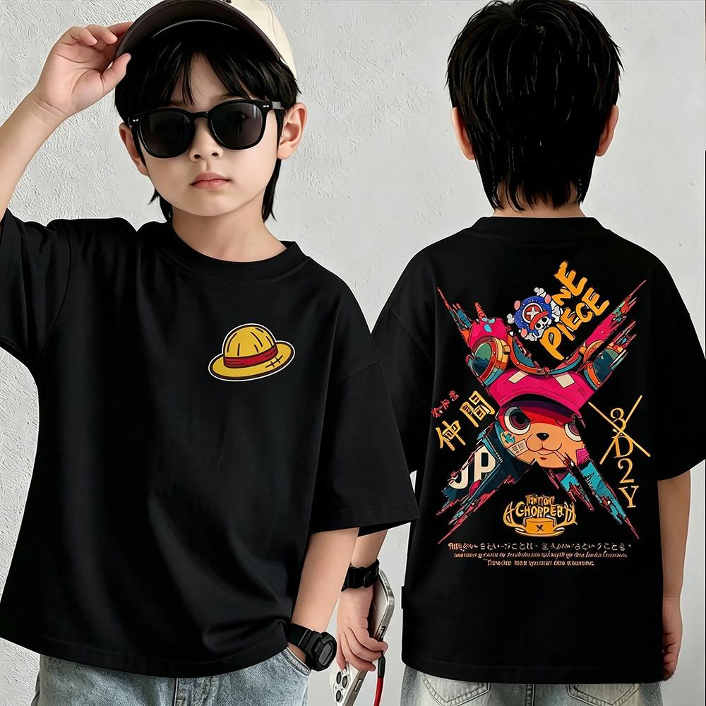Nuovo Arrivo Estivo T-shirt a Maniche Corte con Stampa Pattern unisex stampa anime casual alla moda streetwear stile Y2K