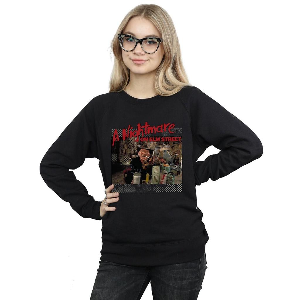 A Nightmare On Elm Street Womens/Ladies Freddy´s Diner Sweatshirt
