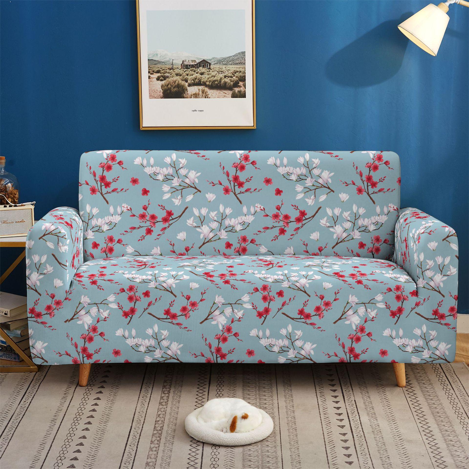 

Flower And Flower Sofa Cover, Dustproof And Non-Slip Elastic All-Inclusive Three-Seat Sofa Cover 90 * 140cm one seat