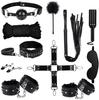 Sexy Leather  Kits Plush Sex Bondage Set Handcuffs Sex Games Whip Gag Nipple Clamps Sex Toys For Couples Exotic Accessories