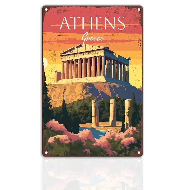 Vintage Travel The World Metal Sign MALAGA CROATIA FLORIDA Retro Poster Home Bar Room Pub Cafe Hotel Club Wall Decor Gift
