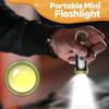 Mini Portable Keychain Flashlight Multifunction COB Work Light 4 Modes Emergency Rechargeable Light for Walking Searching Hiking