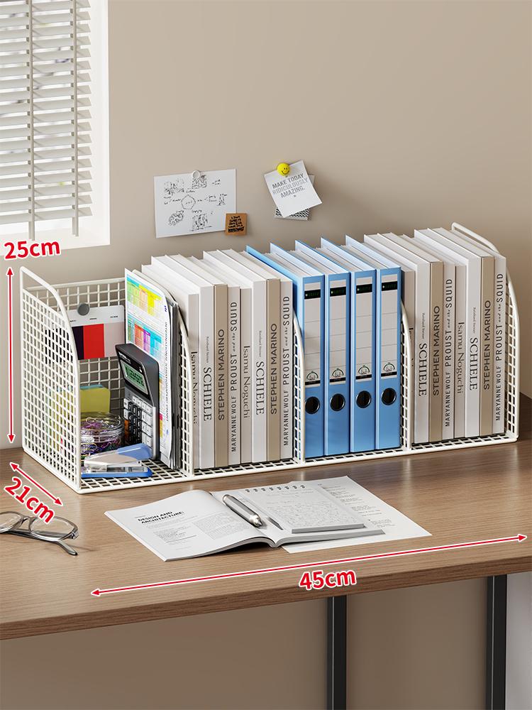 Schreibtisch-Akten- und Buchorganisator: Bücherregal, Regal, Buchstütze, Aktenaufbewahrung, Archivbox