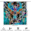 Luxurious Floral Shower Curtain Set Modern Waterproof Printed Black Gold Bathroom Decor for Home, Hotel or Gift