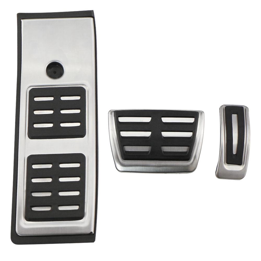 Edelstahl-Autofußpedale für Q5 80A 2018 2019 2020 2021 2022 Kraftstoffbremse Fußstützenpedalabdeckungspolster Autozubehör