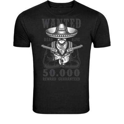 Wanted Dead or Alive Cowboy T-Shirt - Western Outlaw Graphic Tee