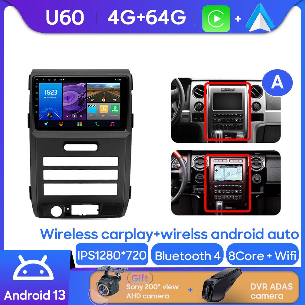 Android Multimedia For Ford F150 P415 Raptor 2008 - 2014 Car Stereo CPU Radio QLED Player Navigation Carplay Auto HDR 5G Dash BT