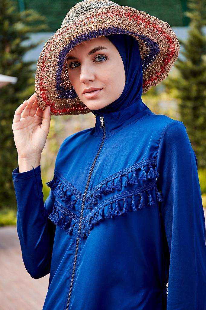 Muslimischer bescheidener islamischer Burkini-Strand-Schwimmanzug für Damen, Bademode, Hijab, Strandmode, Badeanzug 