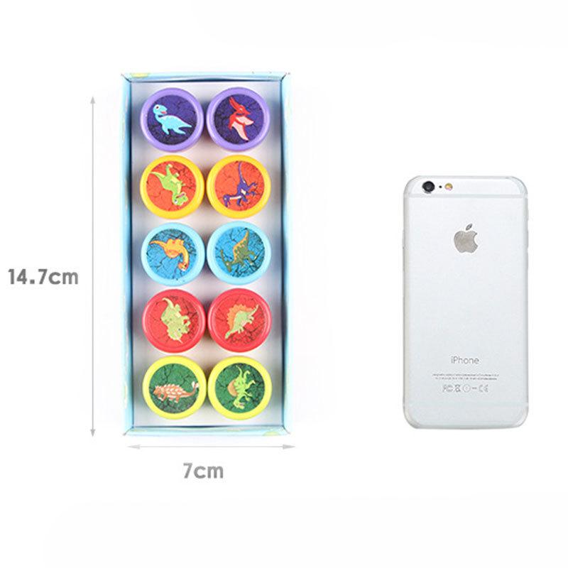 10 Pcs/ Pack Rubber Stamps Set Cute Self Inking Vegetables and Fruit Stamp Toys for Scrapbooking