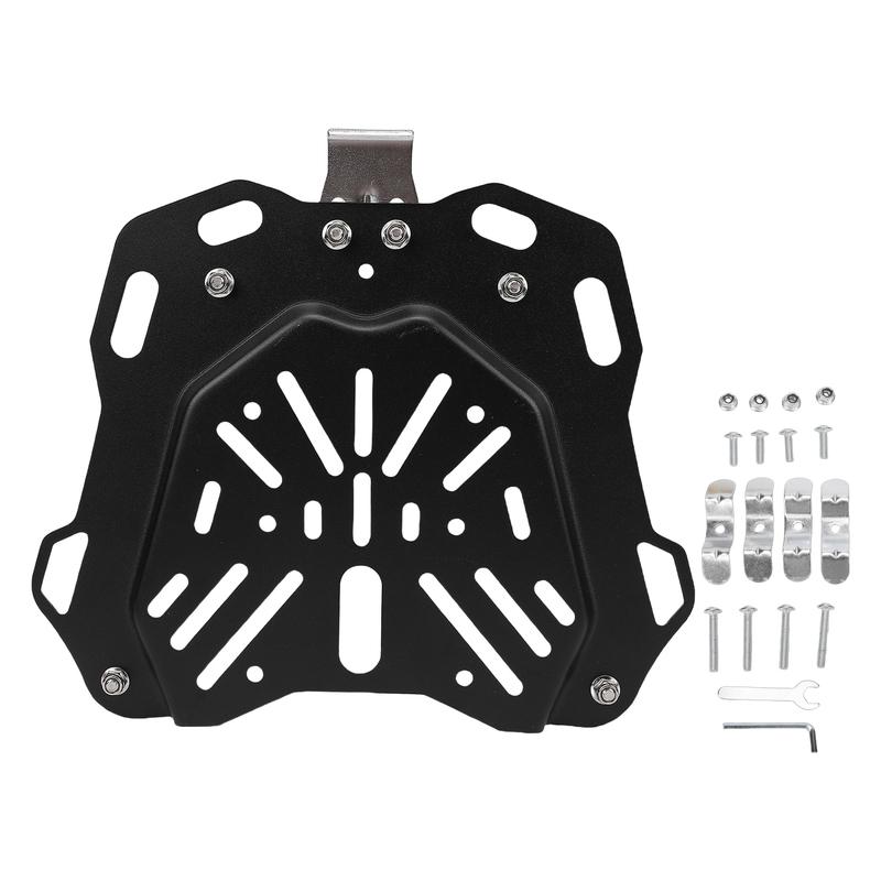 Motorcycle Rear Tail Box Base Plate Carbon Steel Universal Motorcycle Top Case Mounting Plate for 45L Trunk