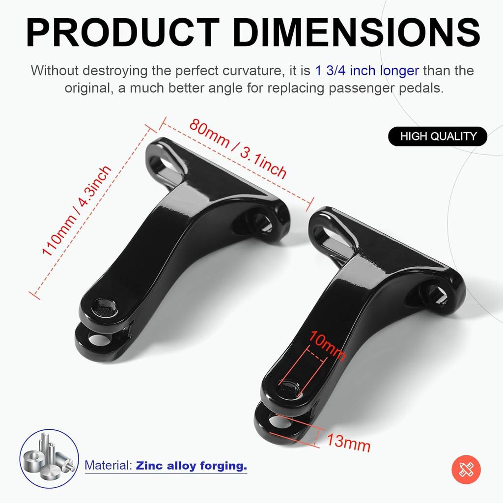 Black Passenger Footpeg Mounting Hook Bracket Fit For Harley Street Glide Flhx Road Glide Road King Flhr 2014-2024