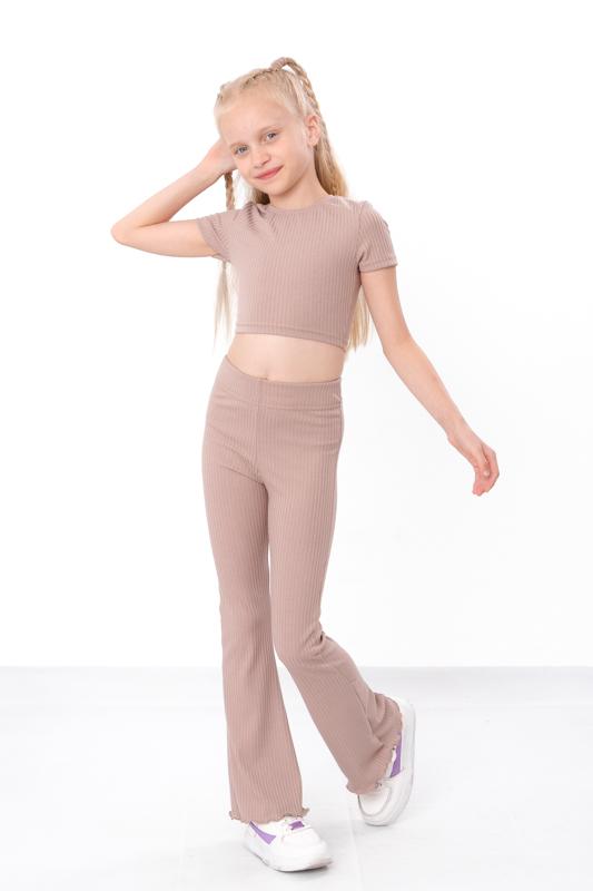 Flared Leggings for Girls – Soft Ribbed Fabric & Comfortable Fit, Any season, 6478-103 HC